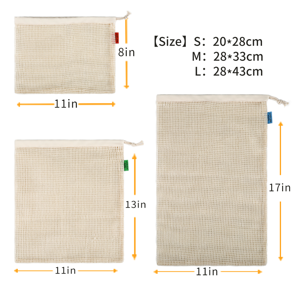 Organic Cotton Reusable Produc – обзор и цена Produce Bag Reusable Mesh