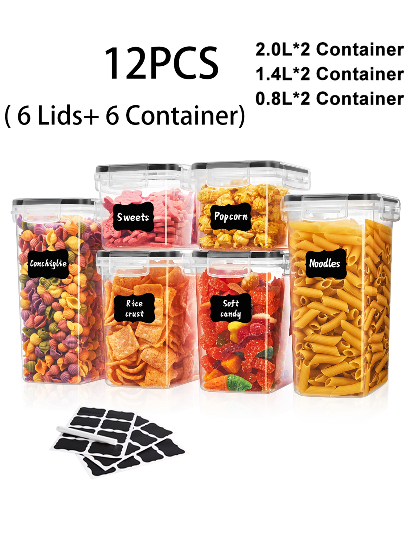 12pcs，Airtight food storage co – обзор и цена Food Storage Jars With Lids