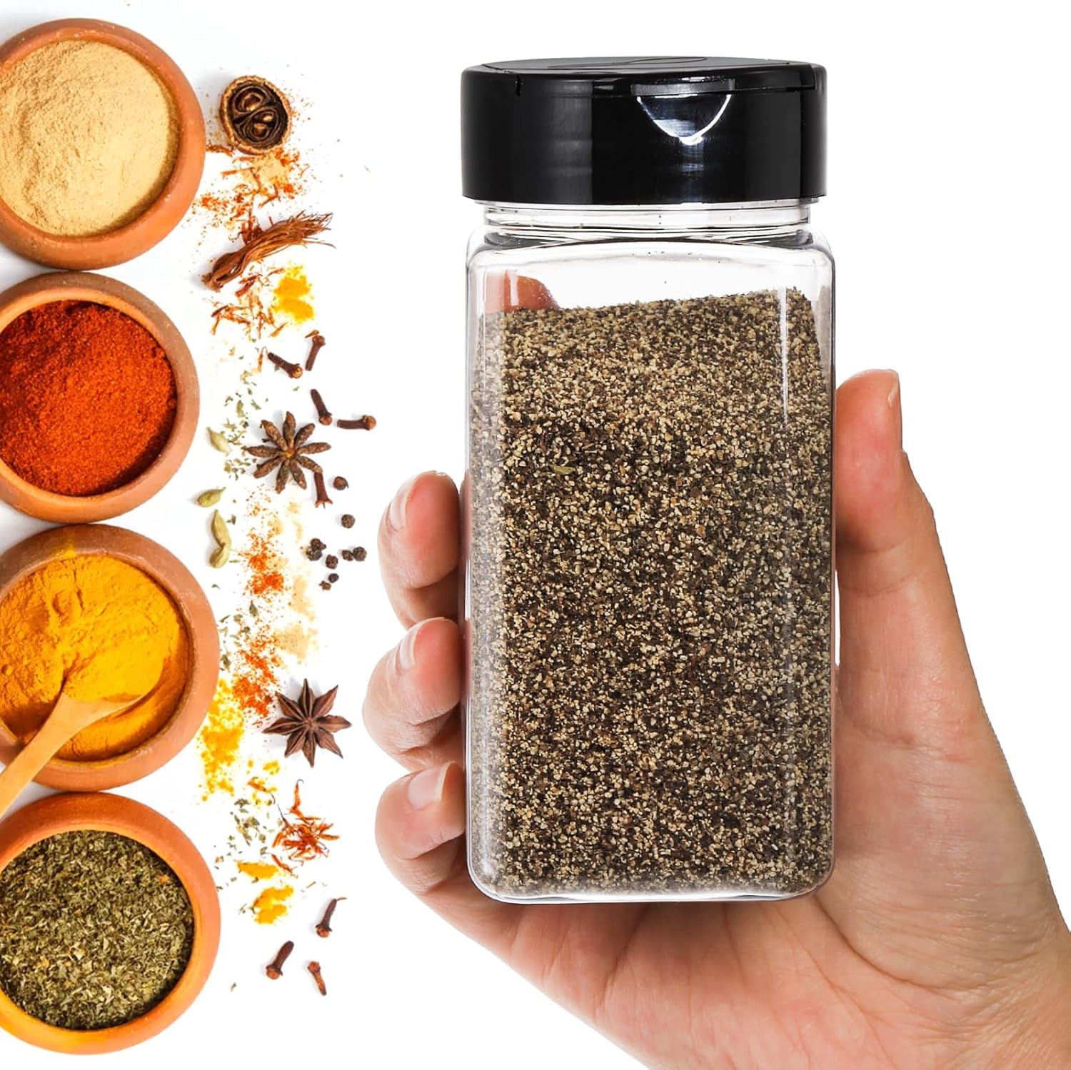 Square Large Plastic Spice Jar – обзор и цена Food Storage Jars With Lids