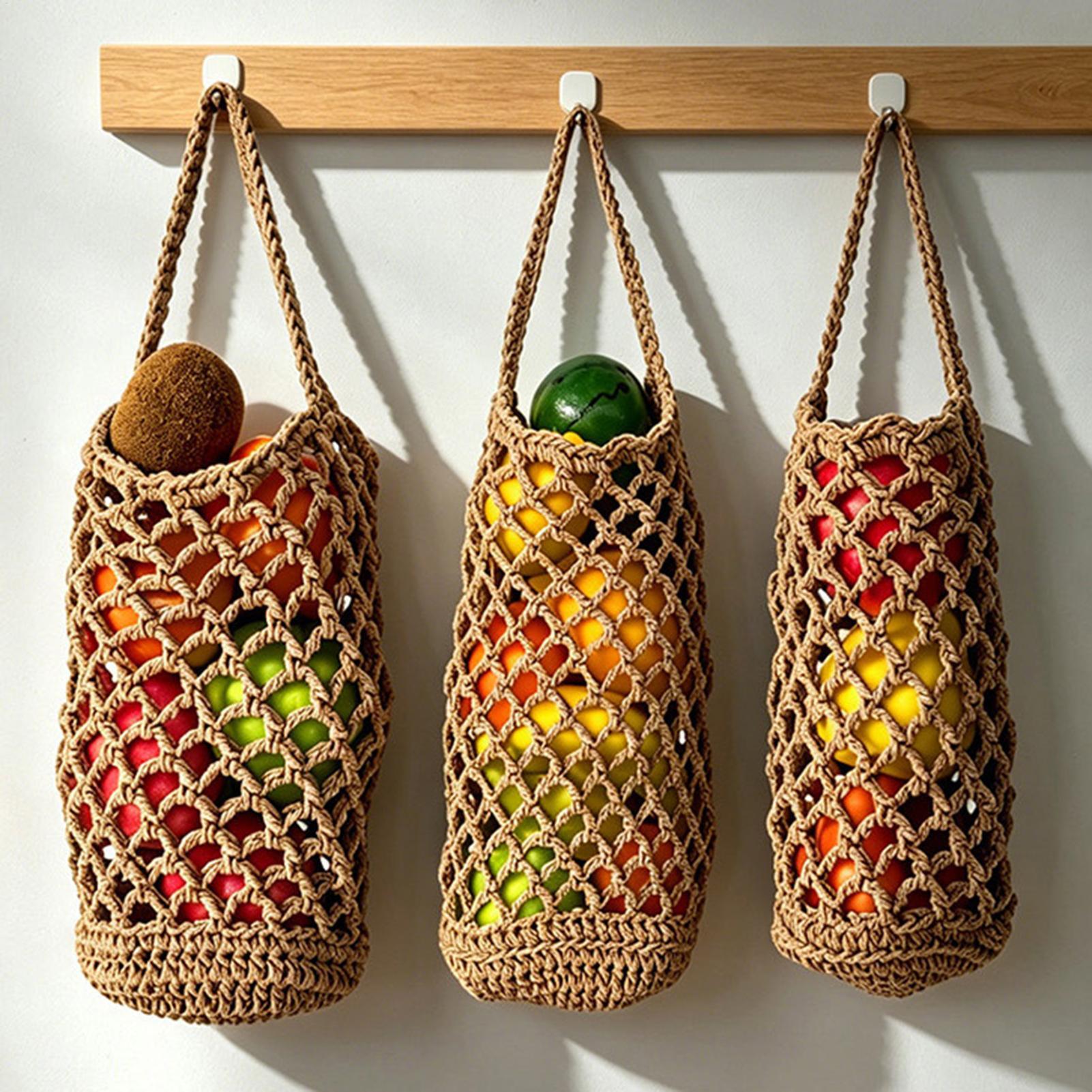 Boho Hand Woven Vegetable Stor – обзор и цена Produce Bag Reusable Mesh