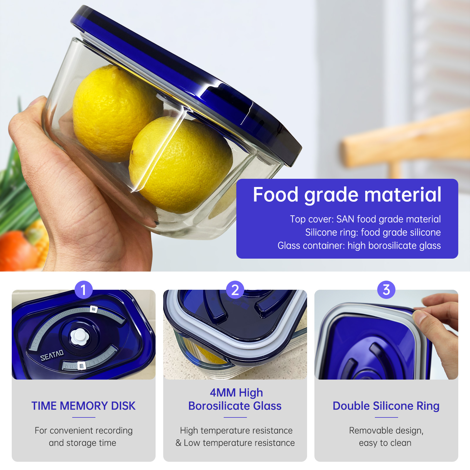 SEATAO Glass Food Storage Cont – обзор и цена Food Storage Glass Containers