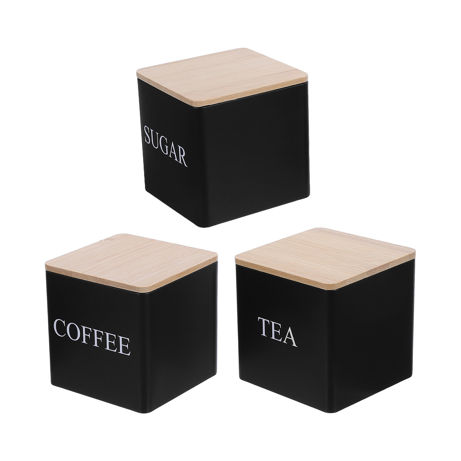 3Pcs Metal Tea Coffee Sugar Ca – обзор и цена Food Storage Jars With Lids