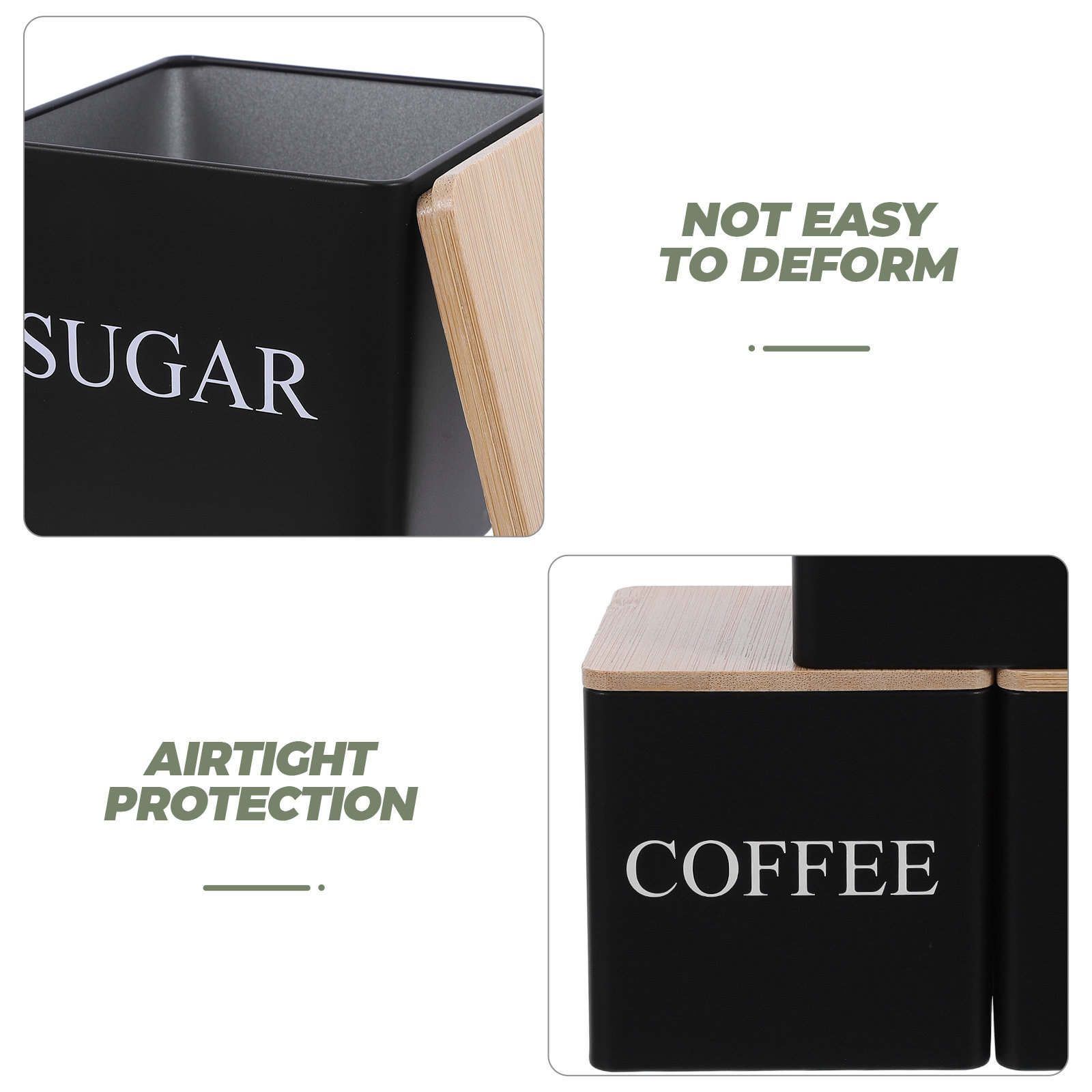 3Pcs Metal Tea Coffee Sugar Ca – обзор и цена Food Storage Jars With Lids